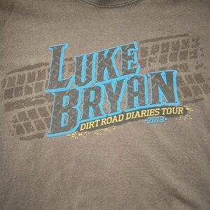 Luke Bryan 2013 Tour Shirt Brown Size Small